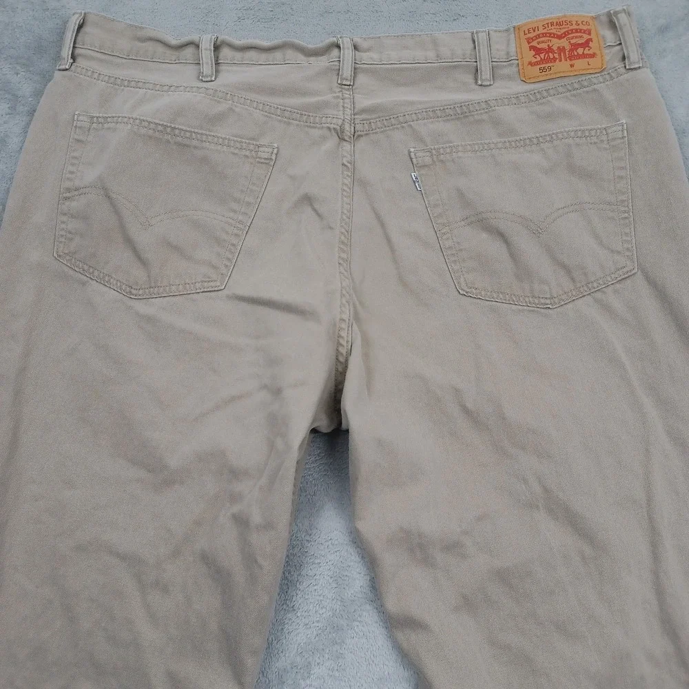 Levis‎ 559 Jeans Men 44x30 Brown Denim Relaxed Fit Straight Leg Pockets